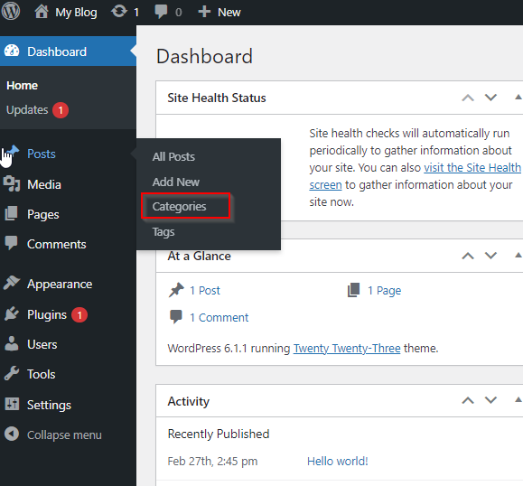 WordPress – Delete Category
