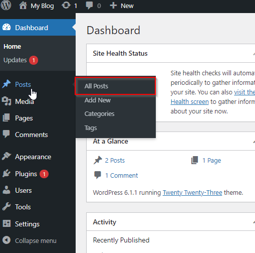 WordPress – Delete Posts
