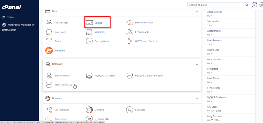 cPanel – Images