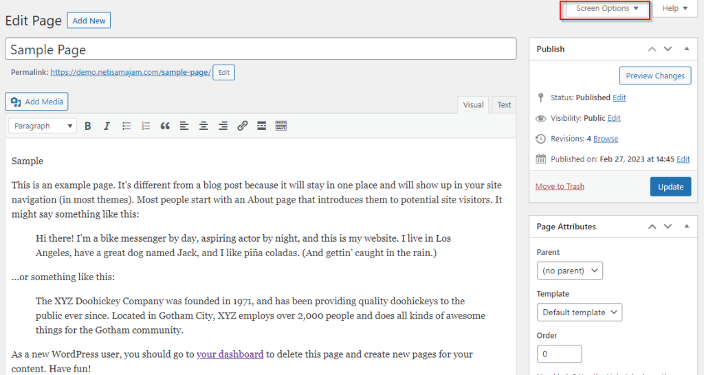 WordPress – Add Comments
