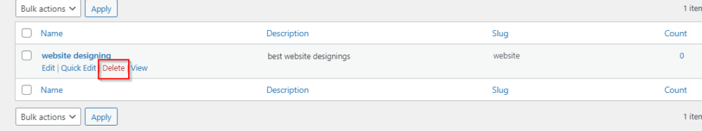 WordPress – Delete Tags