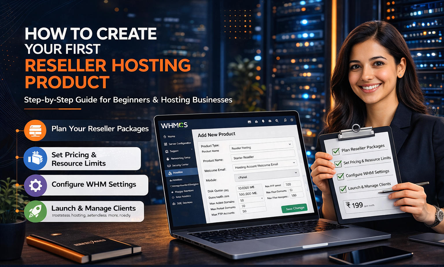 How to create reseller hosting product
