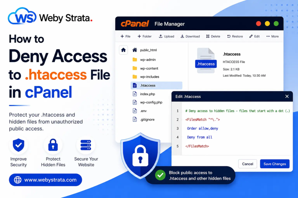 How to Deny Access to .htaccess File in cPanel