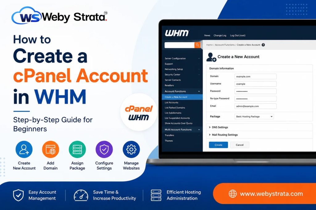 How to Create a cPanel Account in WHM