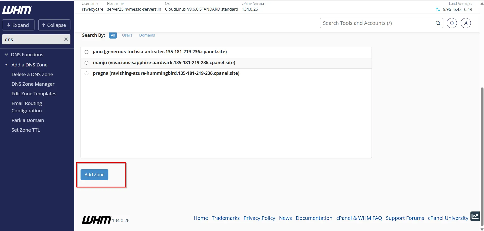 how-to-add-and-delete-dns-zones-in-whm
