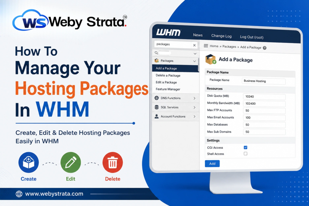 How to Manage Your Hosting Packages in WHM
