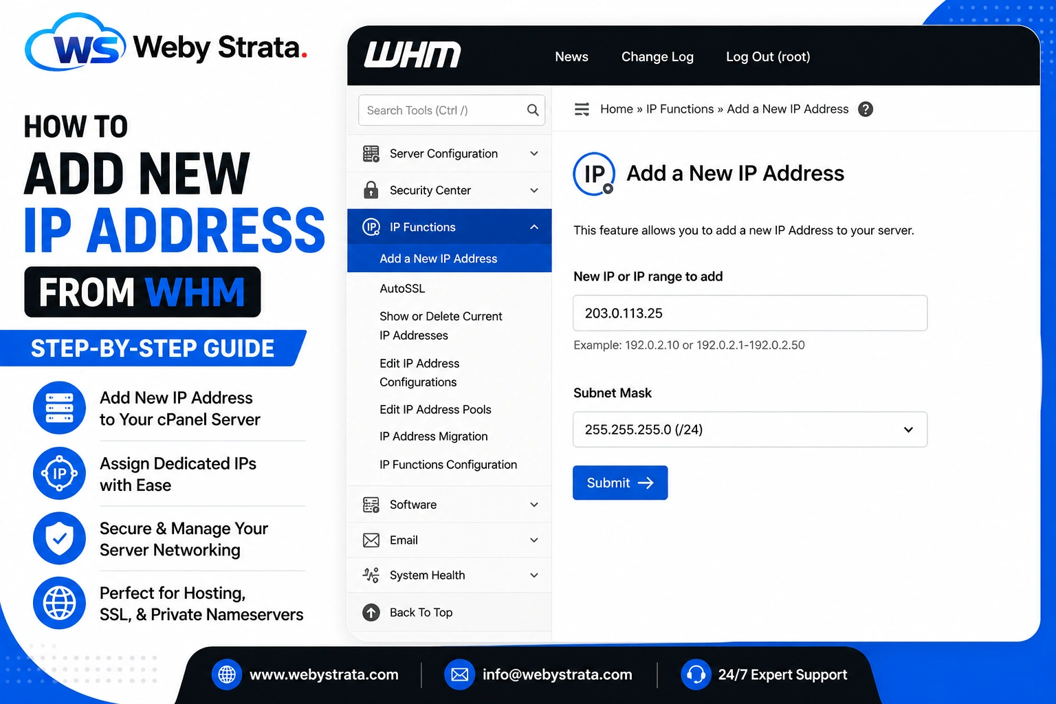 How to Add New IP Address from WHM