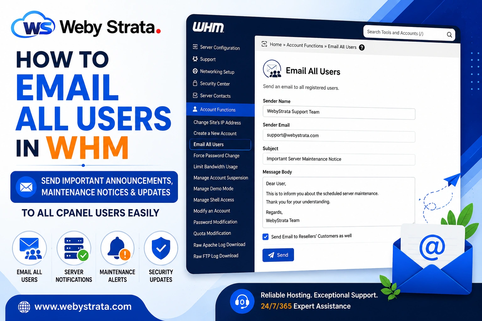 How to Email All Users in WHM (Web Host Manager)