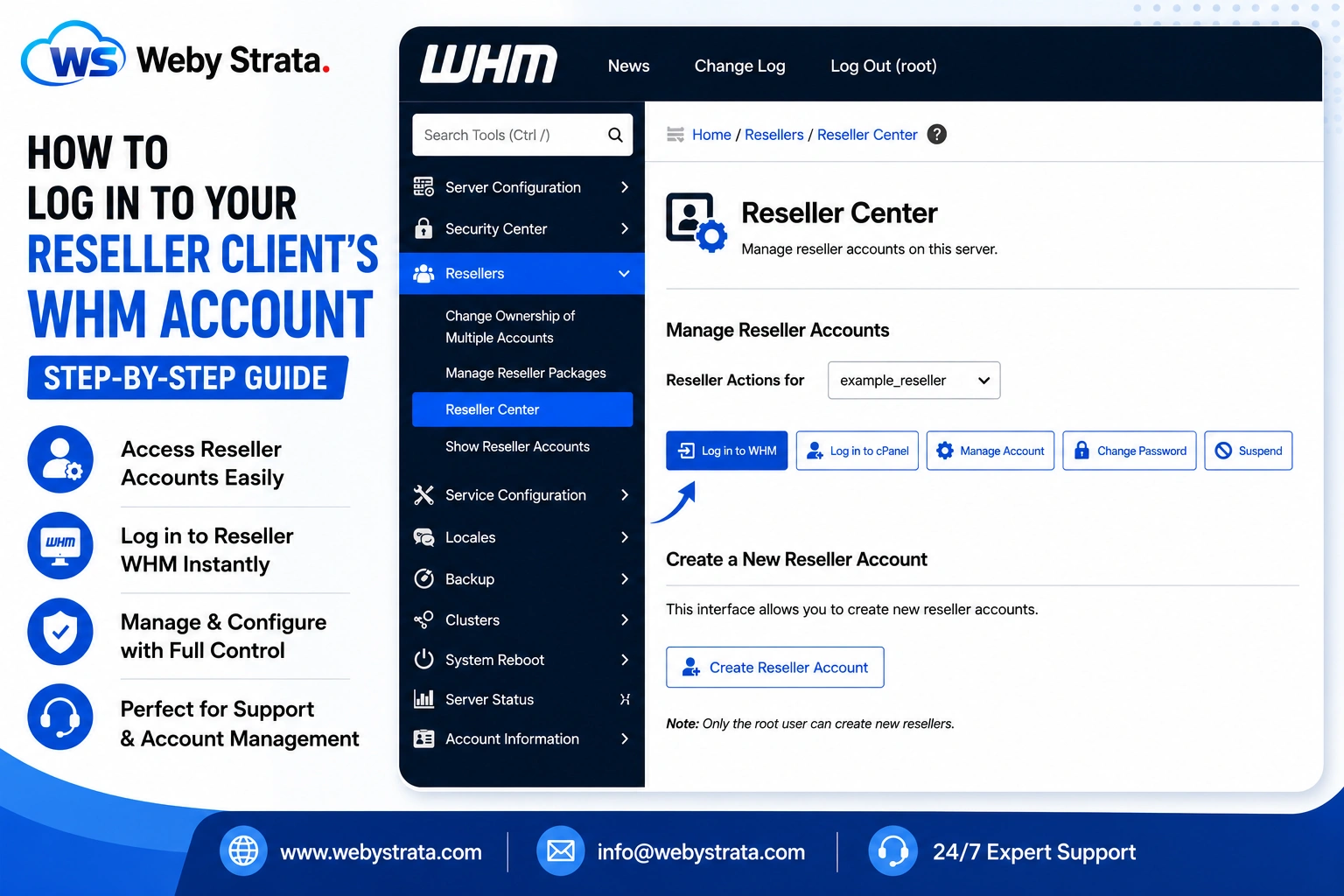 How to Log in to Your Reseller Client’s WHM Account