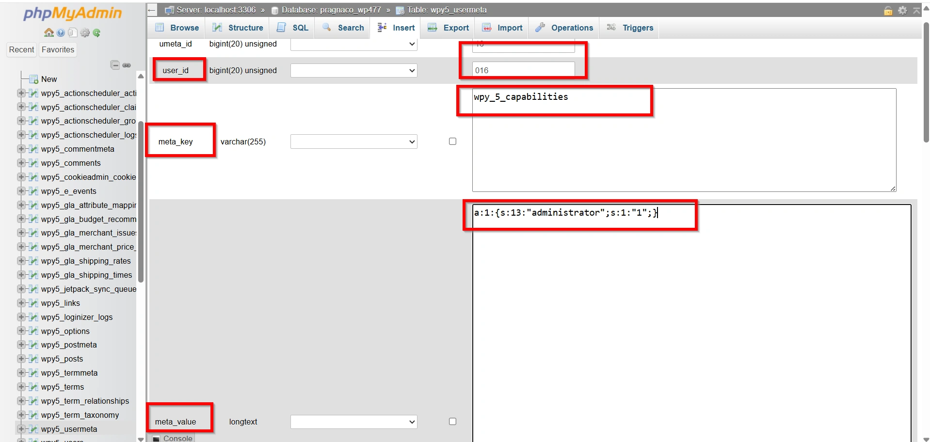 how-to-add-admin user-to-wordpress-database-from-phpmyadmin