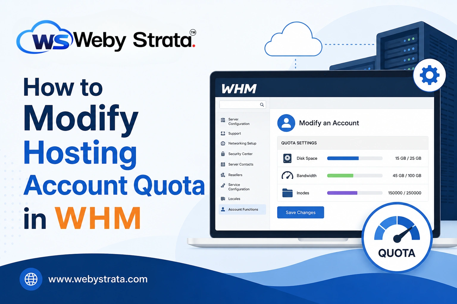 How to Modify Hosting Account Quota in WHM