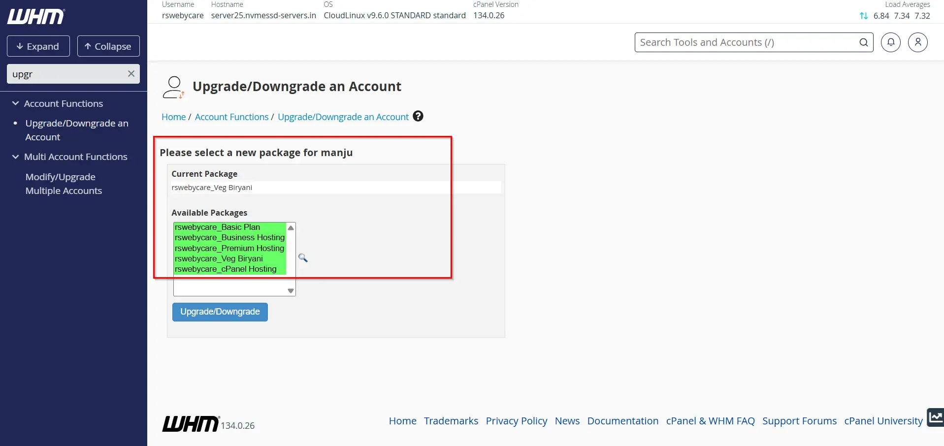 how-to-upgrade-or-downgrade-an-account-in-whm