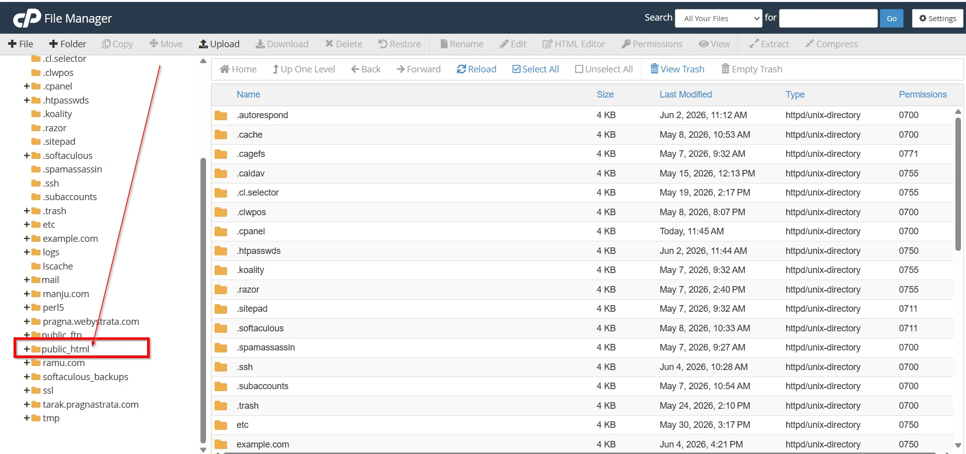 locate-your-wordpress-configuration-file-using-cpanel