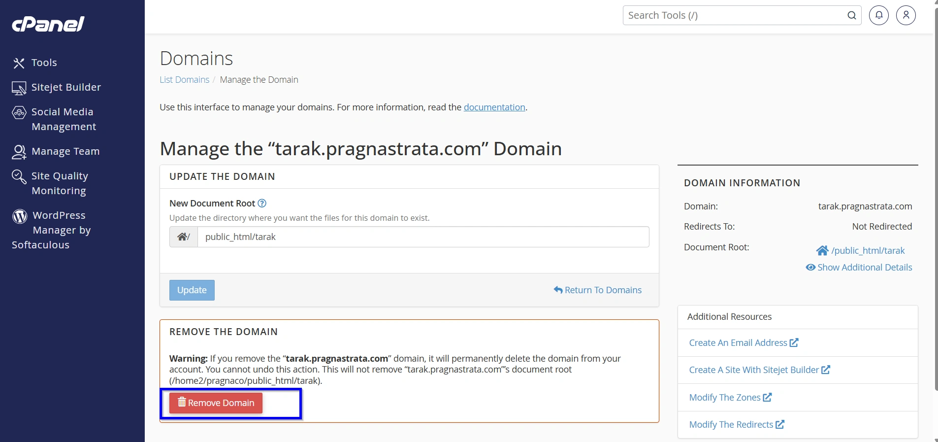 how-to-remove-a-domain-name-from-cpanel