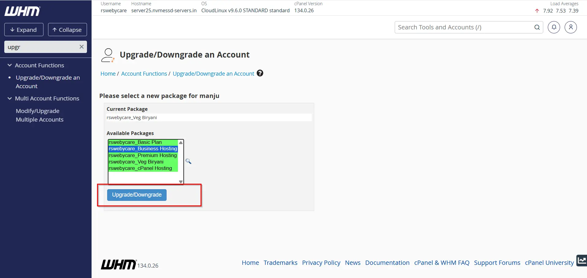 how-to-upgrade-or-downgrade-an-account-in-whm
