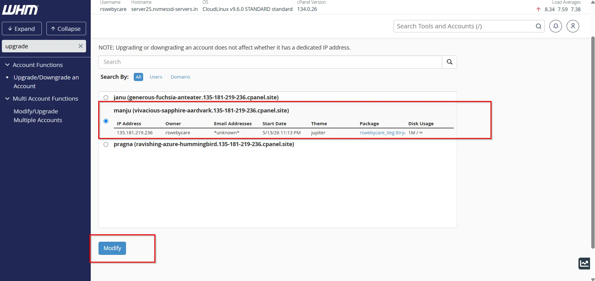 how-to-upgrade-or-downgrade-an-account-in-whm
