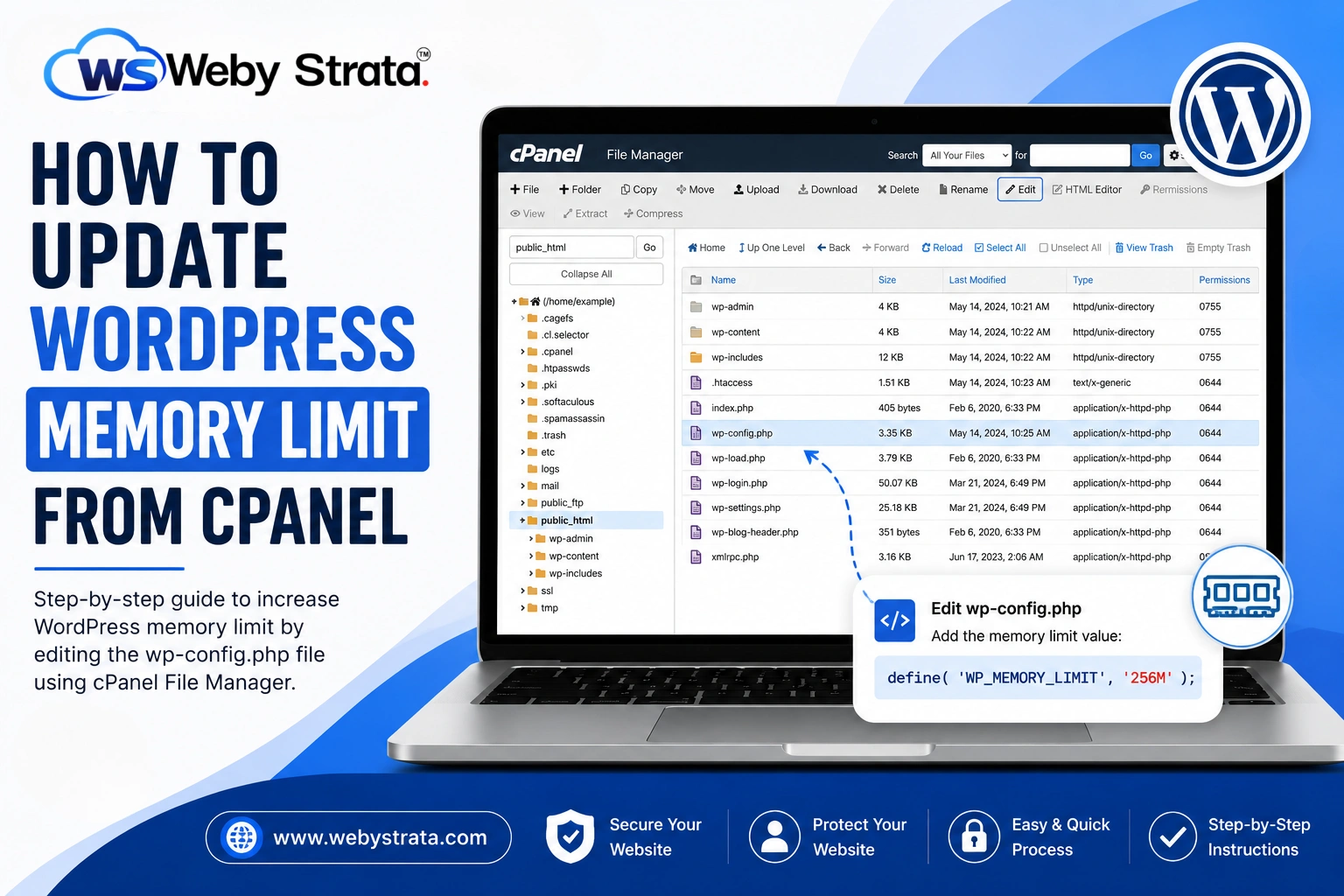 How to Update WordPress Memory Limit from cPanel