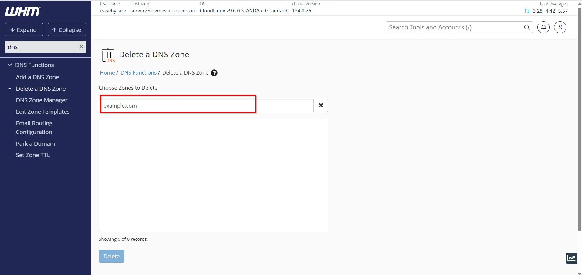 how-to-add-and-delete-dns-zones-in-whm