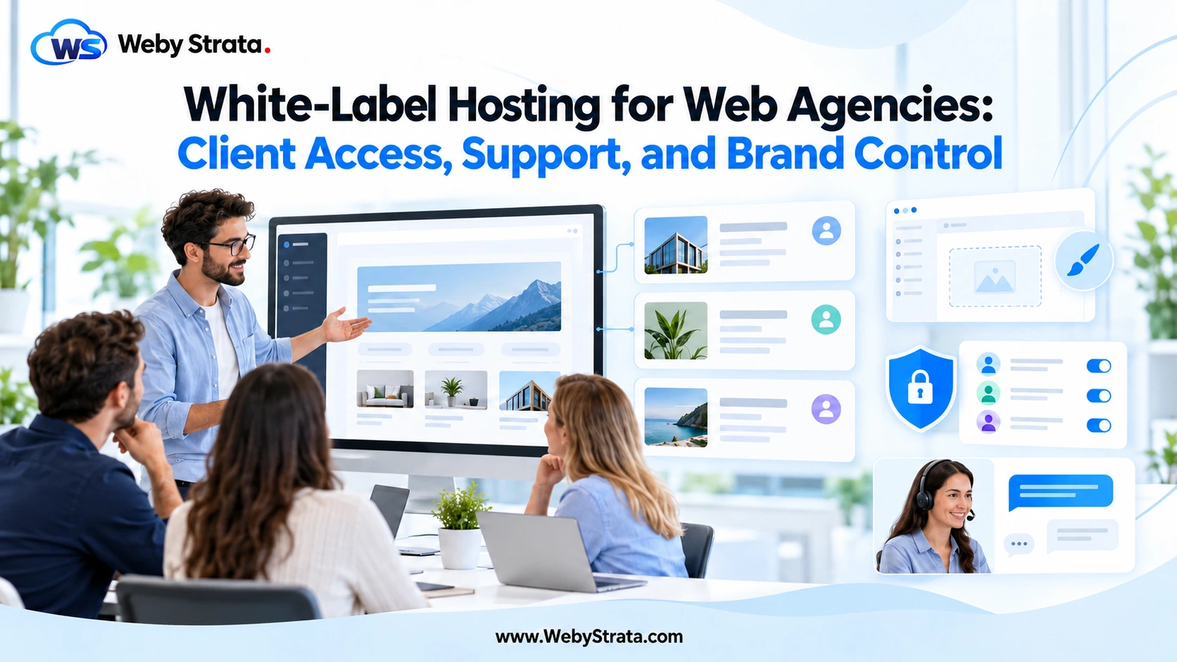 White-label hosting for web agencies with client access and brand control